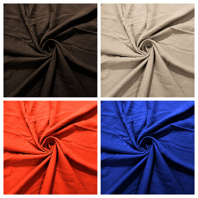 Air Flow Polyester Fabric for Dresses, 2 Way Stretch, Tops, Bottoms, Shawl, Scarf, Costumes, Crafts.