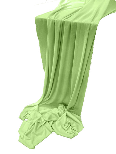 Apple Green Cotton Gauze Sheer Table Runner for Wedding, Decorations for Birthday Parties, Banquets, Engagements.