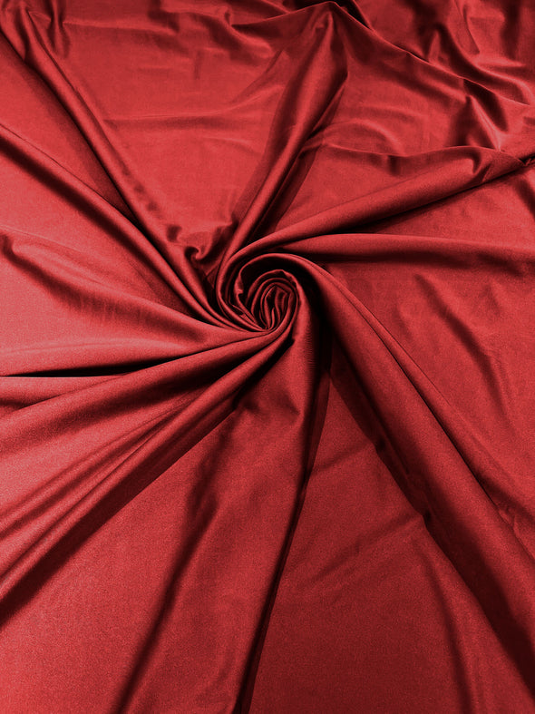 Apple Red Shiny Milliskin Nylon Spandex Fabric 4 Way Stretch 58" Wide Sold by The Yard