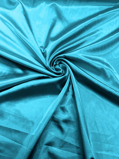 Aqua Blue Light Weight Silky Stretch Charmeuse Satin Fabric/60" Wide/Cosplay.
