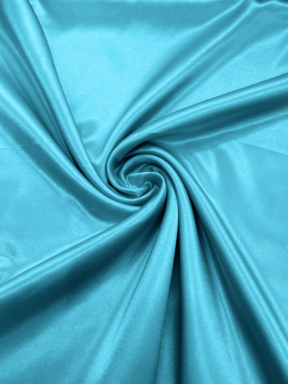 Aqua Crepe Back Satin Bridal Fabric Draper/Prom/Wedding/58" Inches Wide Japan Quality