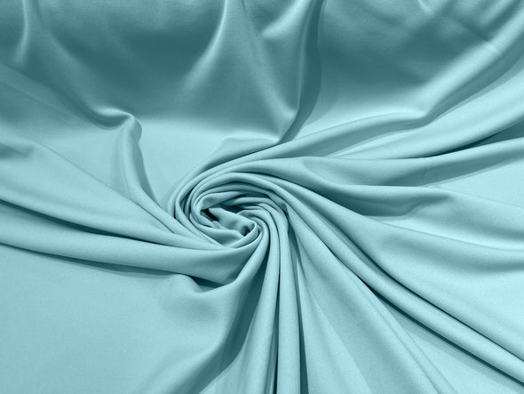 Aqua 59/60" Wide 100% Polyester Wrinkle Free Stretch Double Knit Scuba Fabric/cosplay/costumes