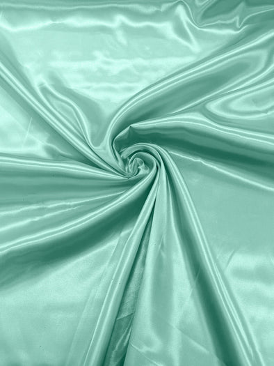 Aquamarine Shiny Charmeuse Satin Fabric for Wedding Dress/Crafts Costumes/58” Wide /Silky Satin