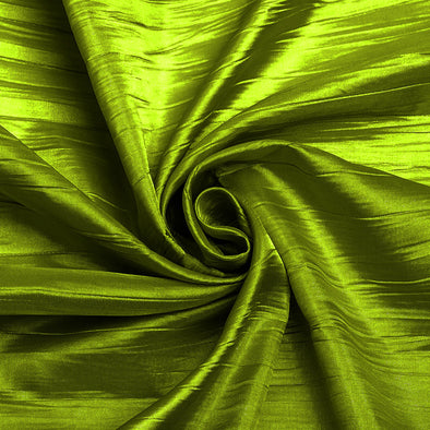 Avocado Crushed Taffeta Fabric - 54" Width - Creased Clothing Decorations Crafts - Sold By The Yard