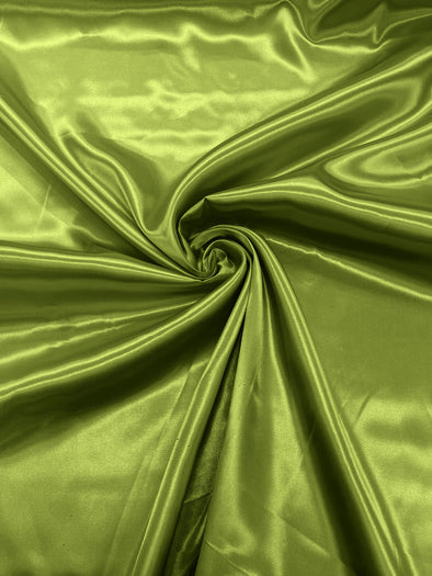 Avocado Shiny Charmeuse Satin Fabric for Wedding Dress/Crafts Costumes/58” Wide /Silky Satin