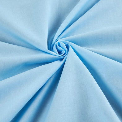 Baby Blue Wide 65% Polyester 35 Percent Solid Poly Cotton Fabric for Crafts Costumes Decorations-Sold by the Yard