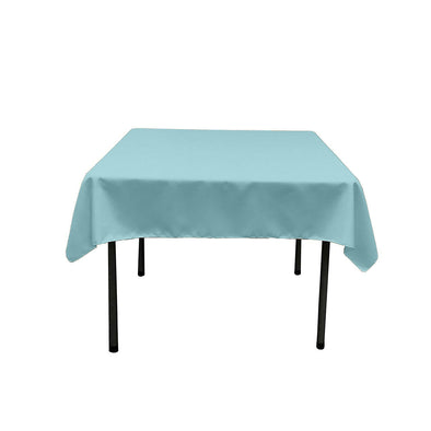 Baby Blue Square Polyester Poplin Table Overlay - Diamond. Choose Size Below