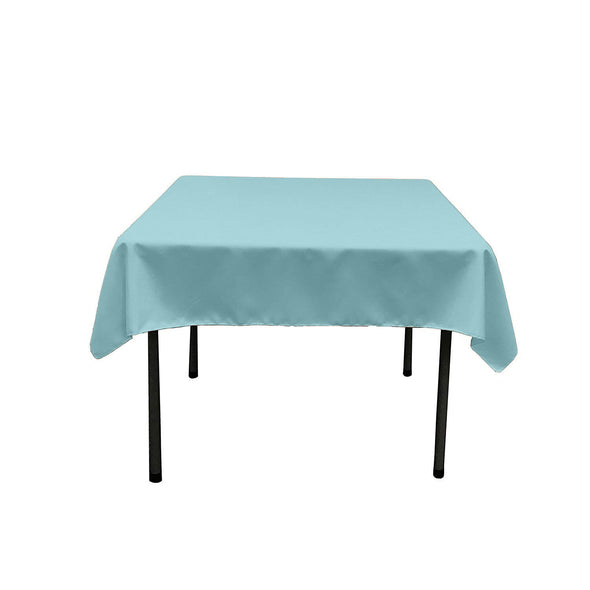 Baby Blue Square Polyester Poplin Table Overlay - Diamond. Choose Size Below