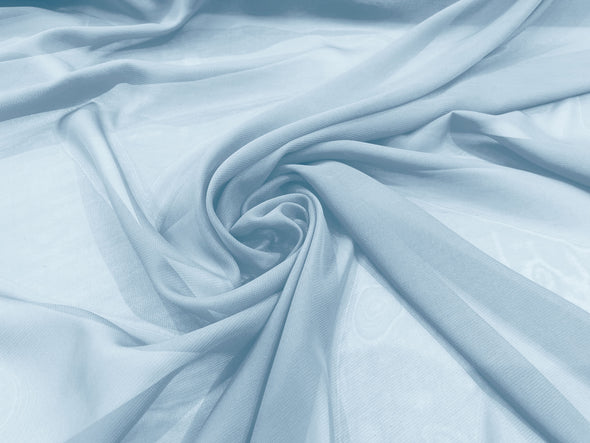 5Yards 60" Wide Sheer Fabric Chiffon Fabric by The Yard Continuous Solid Color Draping Fabric for Wedding Party Easter Backdrop