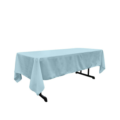 Baby Blue Rectangular Polyester Poplin Tablecloth / Party supply