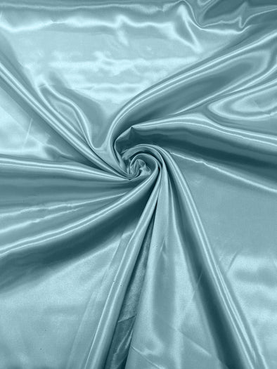 Baby Blue Shiny Charmeuse Satin Fabric for Wedding Dress/Crafts Costumes/58” Wide /Silky Satin
