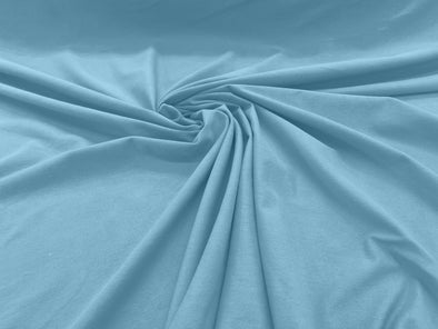 Baby Blue 58/60" Wide Cotton Jersey Spandex Knit Blend 95% Cotton 5 percent Spandex/Stretch Fabric/Costume