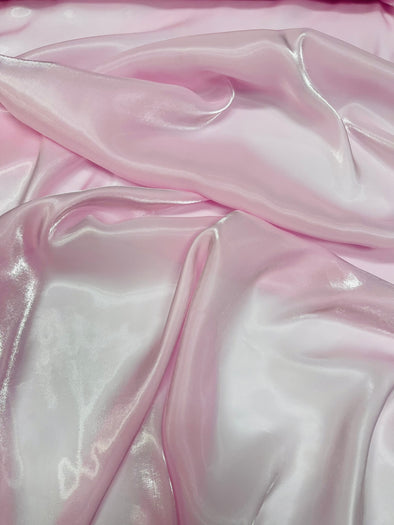 Baby Pink Wet Liquid Sheer Chiffon Fabric/58" Wide.