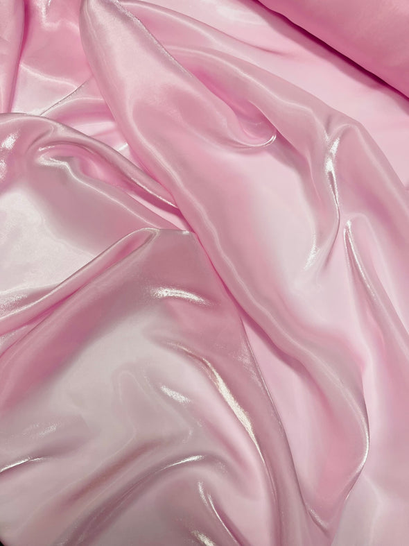 Baby Pink Wet Liquid Sheer Chiffon Fabric/58" Wide.