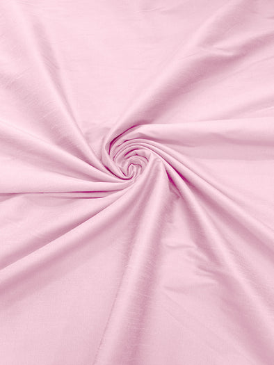Baby Pink Polyester Dupioni Faux Silk Fabric/ 55” Wide/Wedding Fabric/Home Décor.