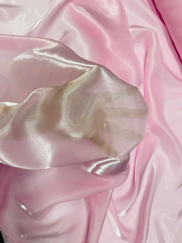 Baby Pink Wet Liquid Sheer Chiffon Fabric/58" Wide.