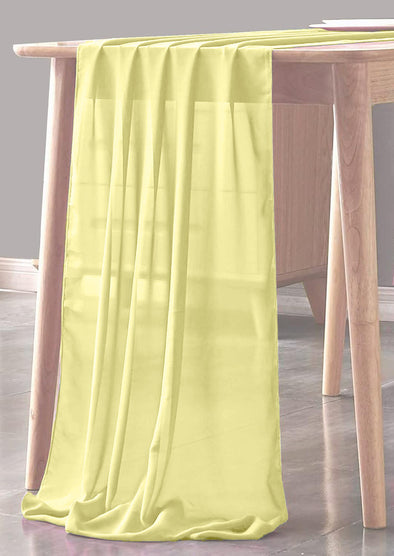 Banana Yellow Sheer Table Runner for Wedding, Decorations for Birthday Parties, Banquets, Engagements