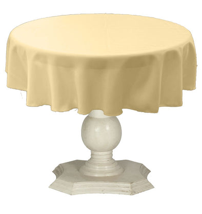 Banana Round Tablecloth Solid Dull Bridal Satin Overlay for Small Coffee Table Seamless