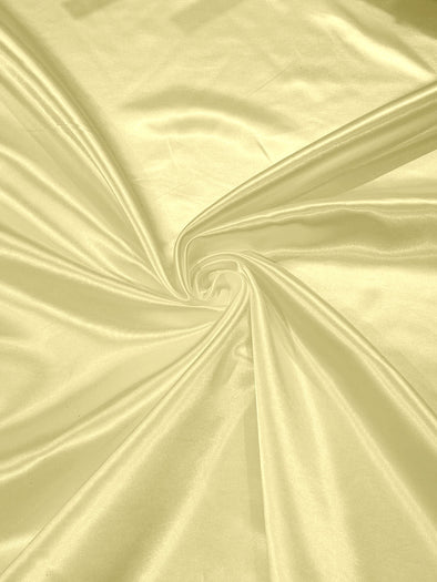 Banana Heavy Shiny Bridal Satin Fabric for Wedding Dress, 60" inches wide sold by The Yard. Modern Color