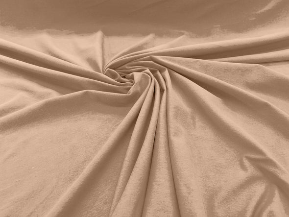 Beige 58/60" Wide Cotton Jersey Spandex Knit Blend 95% Cotton 5 percent Spandex/Stretch Fabric/Costume