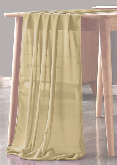 Beige Sheer Table Runner for Wedding, Decorations for Birthday Parties, Banquets, Engagements.)