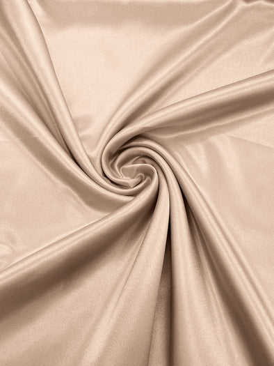 Beige Crepe Back Satin Bridal Fabric Draper/Prom/Wedding/58" Inches Wide Japan Quality