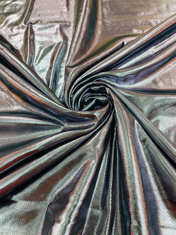 Metallic Lame Foil/ Polyester Fabric/Stretch Fabric/Light Weight/ 58 Inches Wide.