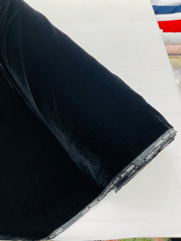 Black Micro Velvet Fabric/54 Wide /Sold By The Yard