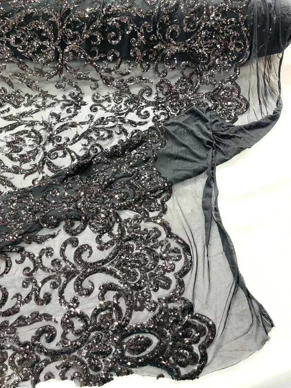 KING DAMASK SEQUIN (By The Yard)