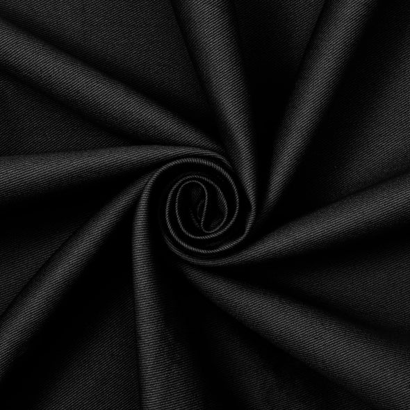 Black Cotton Twill Fabric | 58'' Wide/Cotton/Medium Weight/Clothing/Denim/Dress | Jackets/Pants/Weave