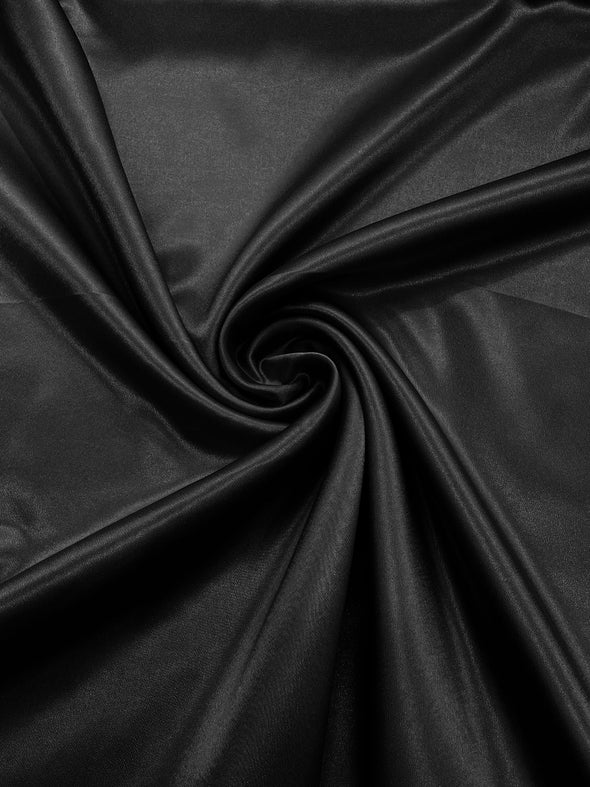 Black Crepe Back Satin Bridal Fabric Draper/Prom/Wedding/58" Inches Wide Japan Quality