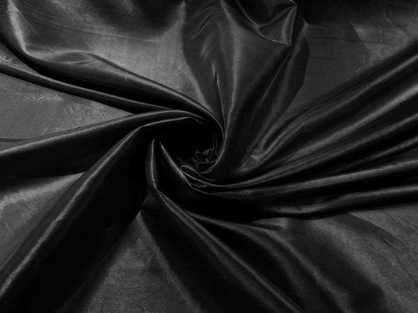 Black Solid Taffeta Fabric/Taffeta Fabric by The Yard/Apparel, Costume, Dress, Cosplay, Wedding