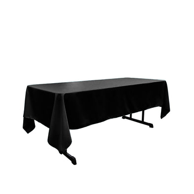 Black Rectangular Polyester Poplin Tablecloth / Party supply