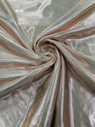 Blush Nude Foggy Foil All Over Foil Metallic Nylon Spandex 4 Way Stretch/58 Inches Wide/Costplay/