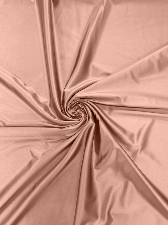 Blush Deep Heavy Shiny Satin Stretch Spandex Fabric/58 Inches Wide/Prom/Wedding/Cosplays