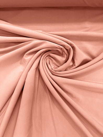 Blush Peach  ITY Fabric Polyester Knit Jersey 2 Way Stretch Spandex Sold By The Yard