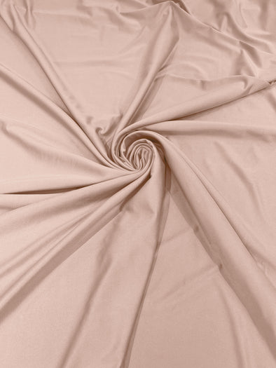 Blush Pink Shiny Milliskin Nylon Spandex Fabric 4 Way Stretch 58" Wide Sold by The Yard
