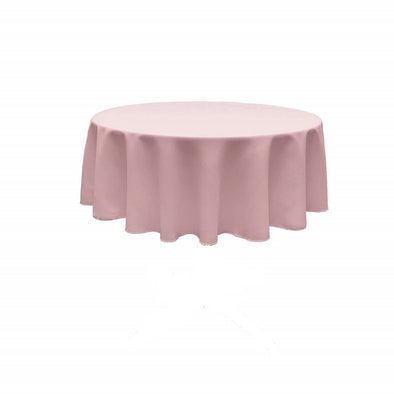 Blush Pink Round Polyester Poplin Tablecloth Seamless