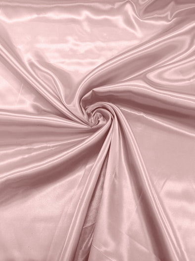 Blush Pink Shiny Charmeuse Satin Fabric for Wedding Dress/Crafts Costumes/58” Wide /Silky Satin
