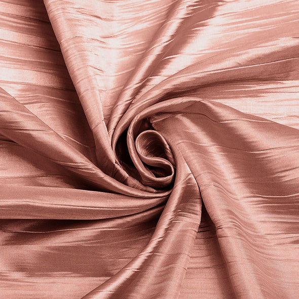 Blush Crushed Taffeta Fabric - 54" Width - Creased Clothing Decorations Crafts - Sold By The Yard