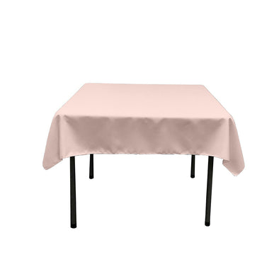 Blush Square Polyester Poplin Table Overlay - Diamond. Choose Size Below