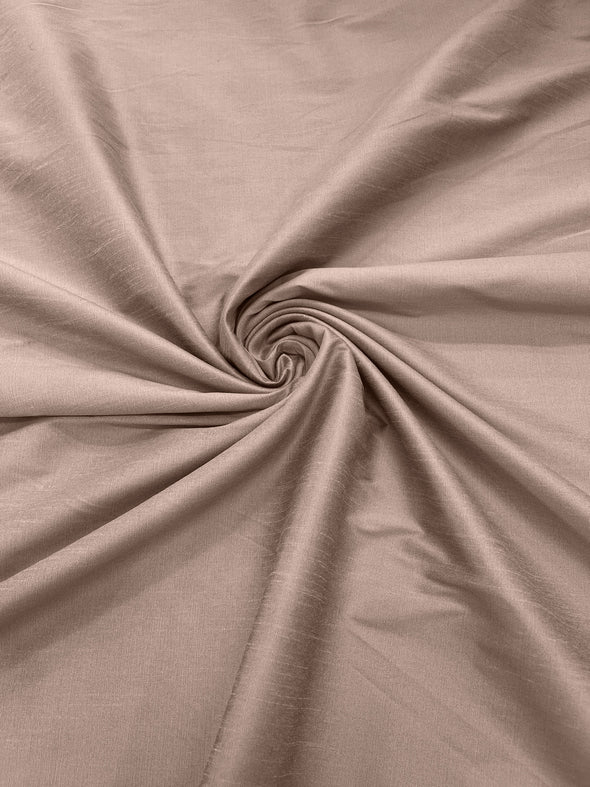 Blush Polyester Dupioni Faux Silk Fabric/ 55” Wide/Wedding Fabric/Home Décor.