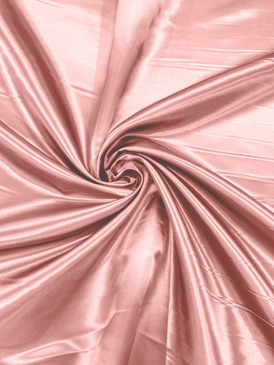 Blush Heavy Shiny Bridal Satin Fabric for Wedding Dress, 60" inches wide sold by The Yard. Modern Color