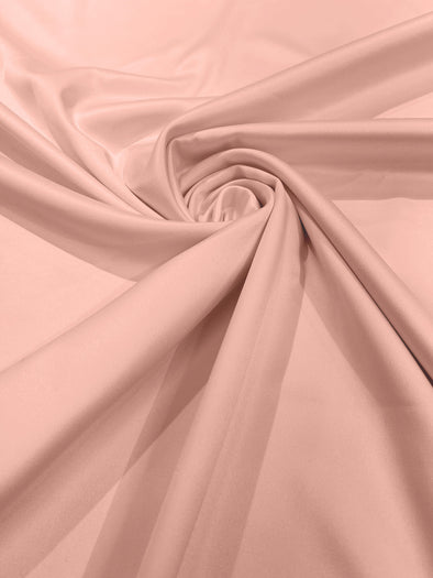 Blush Matte Stretch Lamour Satin Fabric 58" Wide/Sold By The Yard. New Colors