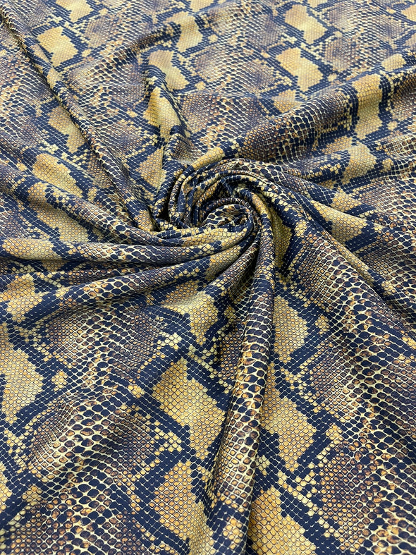 Python Snake Print on a 4 way Stretch Nylon Spandex/58” wide/- Sold by the yard.