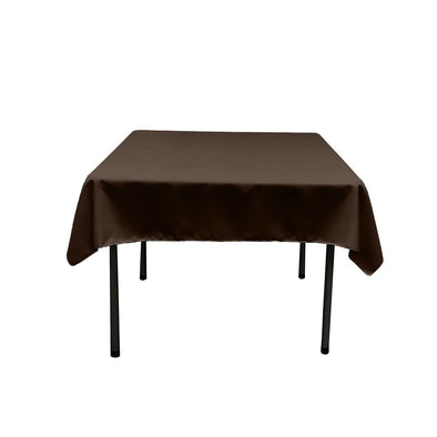 Brown Square Polyester Poplin Table Overlay - Diamond. Choose Size Below
