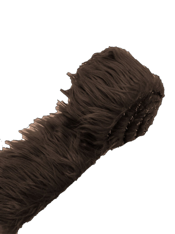 Brown Long Pile Soft Faux Fur Fabric STRIP for Fur suit, Cosplay Costume, Photo Prop, Trim, Throw Pillow, Crafts.