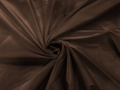 Brown 100% Polyester Imitation Silk Taffeta Fabric 55" Wide/Costume/Dress/Cosplay/Wedding