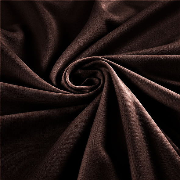 Brown Stretch Crepe Scuba Techno Knit Polyester Spandex Fabric for Bows, Top Knots, Head Wraps, Clothes, Costumes, Crafts