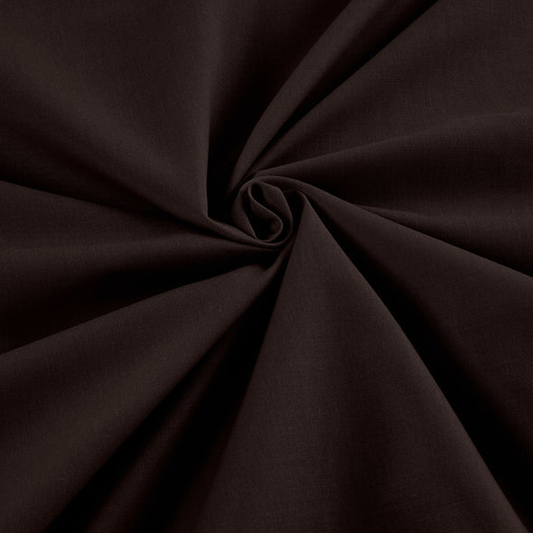 Brown Wide 65% Polyester 35 Percent Solid Poly Cotton Fabric for Crafts Costumes Decorations-Sold by the Yard